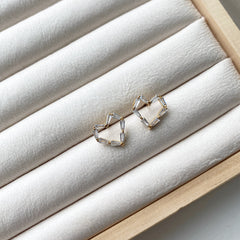 Heart Baguette Earrings