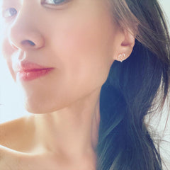 Heart Baguette Earrings