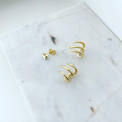 Triple Grip (Plain) Earrings