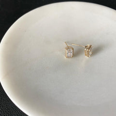 Rectangle Cubic Teeny Earrings