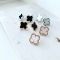 Clover Leaf (Pavé Trim) Earrings