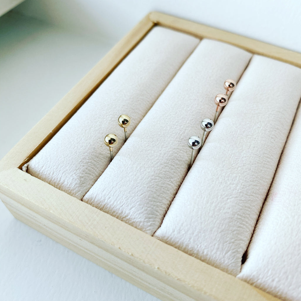 Ball Stud Earrings (4mm)