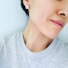Crystal Carol Square Earrings