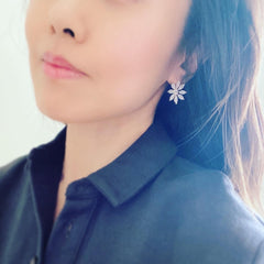 Octo Petal Flower Earrings