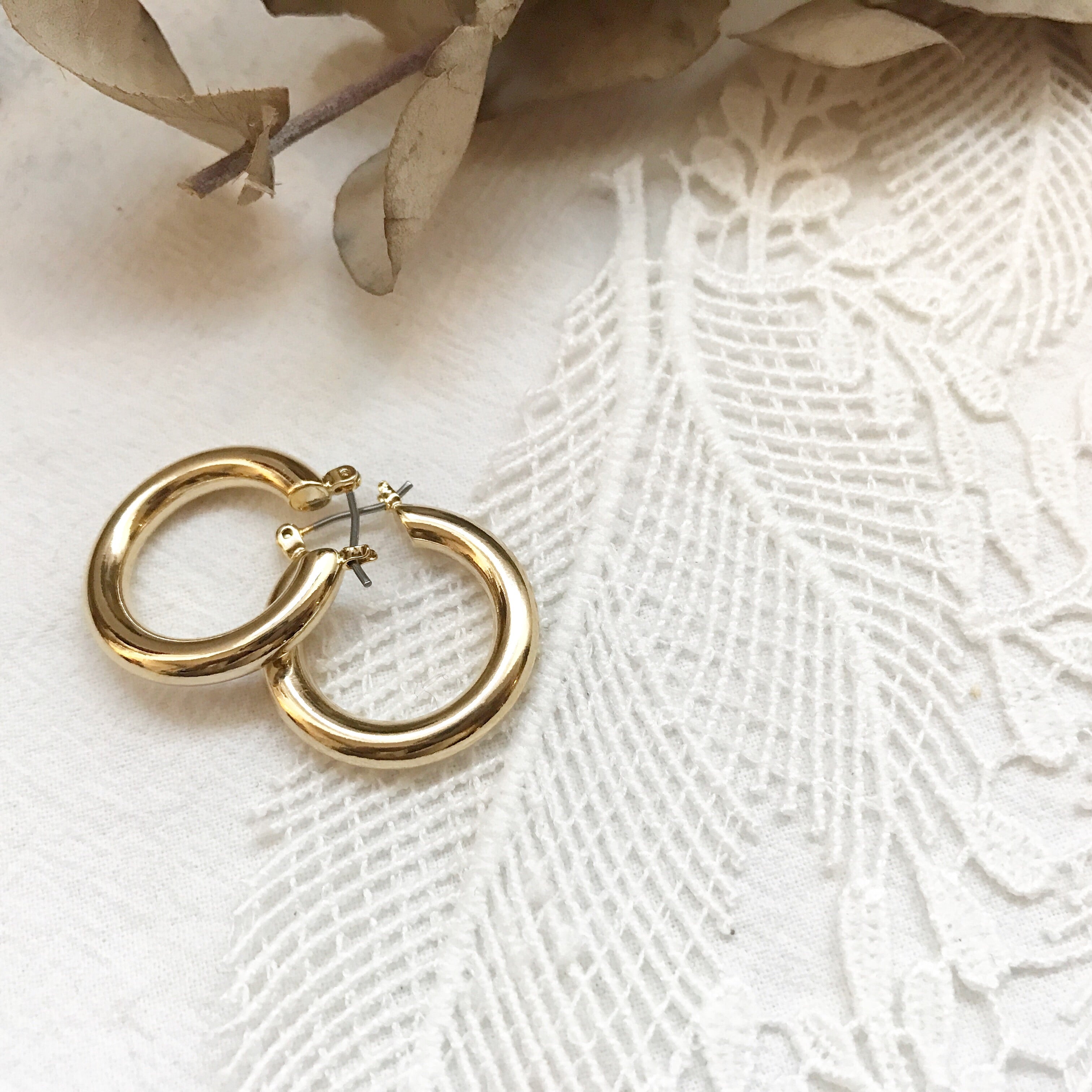 Classic Thick Hoop Earrings