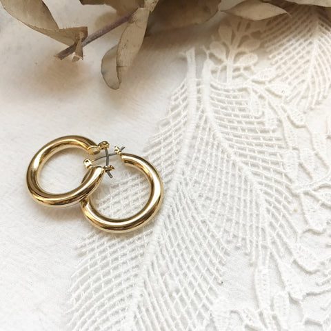 Classic Thick Hoop Earrings