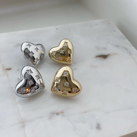 Puffy Heart Earrings