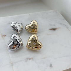 Puffy Heart Earrings