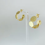 Matte Disc Hoop Earrings