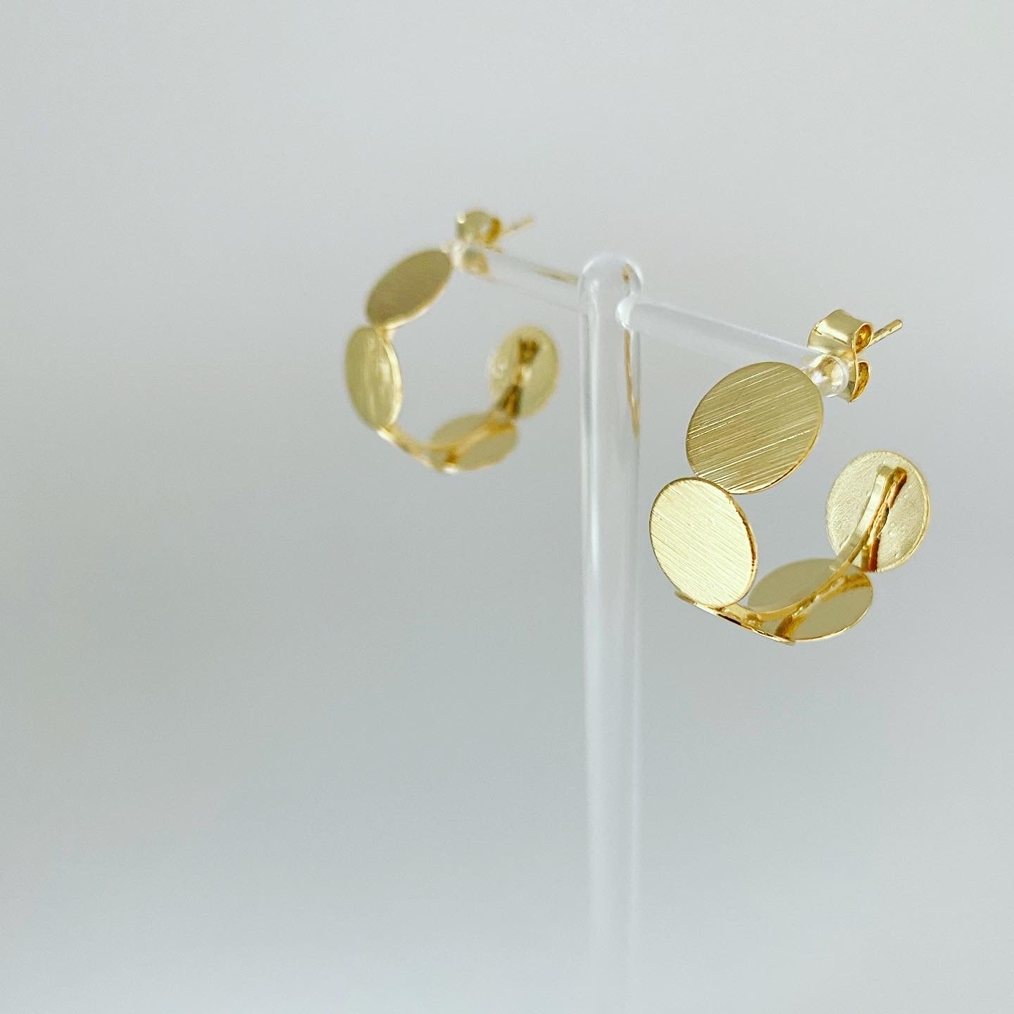 Matte Disc Hoop Earrings