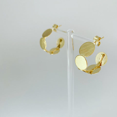 Matte Disc Hoop Earrings