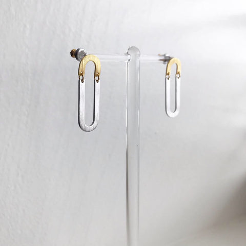 Oval Arch (two-tone) Earrings