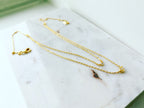 Moonstone + Cubic (Double Strand) Necklace