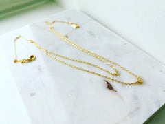 Moonstone + Cubic (Double Strand) Necklace