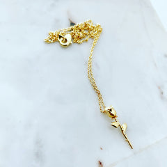 Rose Stem Necklace