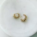 Huggie Hoop Earrings: Corkscrew