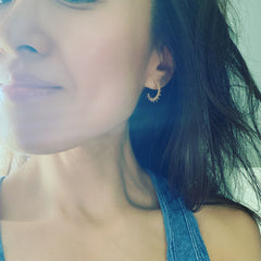 Dotty Sunburst Arc Earrings