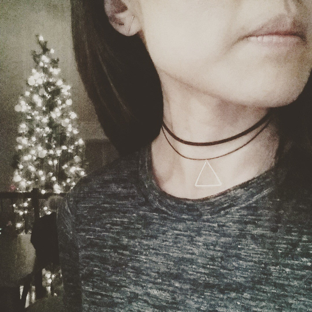 Choker Charm: Open Triangle