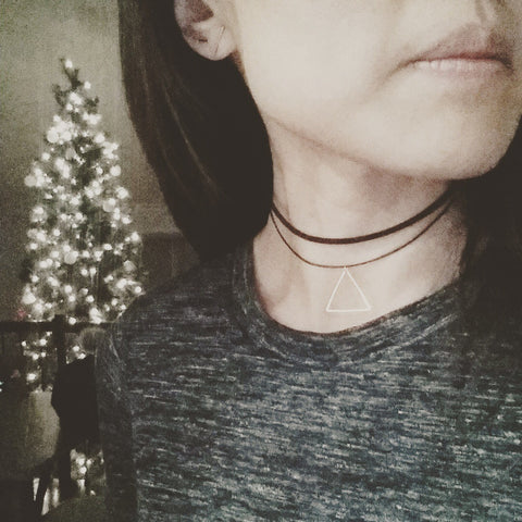 Choker Charm: Open Triangle